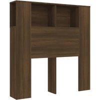 Berkfield Home Headboard Cabinet Brown Oak 100x18.5x104.5 cm