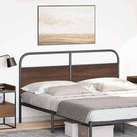 Berkfield Home Headboard Brown Oak 150 cm Steel & Engineered Wood