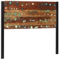 Berkfield Home Headboard 120 cm Solid Wood Reclaimed & Iron in Brown