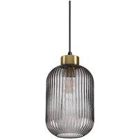 Netlighting Mint1 Indoor Glass Dome Ceiling Pendant Lamp 1 Light Smokey E27 in Grey