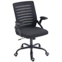 Kelvenix Mid-Back Office Swivel Chair Mesh Back Chair Gas Lift in Black