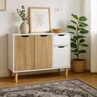 Kelvenix Storage Cabinet for Living Room with Drawers & Doors