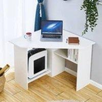 Kelvenix Corner Computer Desk Writing Laptop Table Home Office White