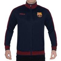 FC Barcelona Men's Adults Retro Track Top Jacket in Navy | Size: XL