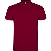 ROLY Men's Star Short-Sleeved Polo Shirt in Dark Red | Size: Small