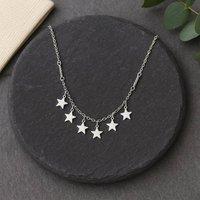 Orsa May Women's Sterling Silver 6 Star Charm Necklace