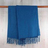 My Posh Shop Women's Cashmere Blend Scarf in Mid Blue