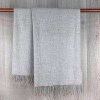 My Posh Shop Women's Cashmere Blend Scarf in Light Grey