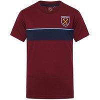 West Ham United FC Boy's Kids Poly T-Shirt in Red | Size: 6-7 Years