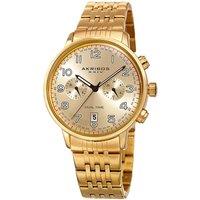 Akribos Men's AK942 Casual Watch Round Case in Gold
