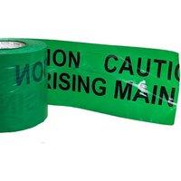 Pegdev Detectable Underground Tape Rising Main 150mm Durable Polypropylene 8M in Green
