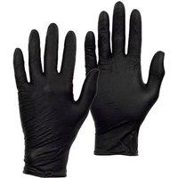 Pegdev 150x Premium Black Nitrile Gloves Powder-Free Disposable Latex-Free Textured Extra Large 75 Pairs | Size: XL