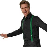 tectake Plain Trouser Braces in Green