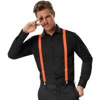 tectake Plain Trouser Braces in Orange