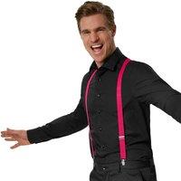 tectake Plain Trouser Braces in Pink