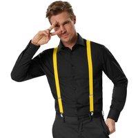 tectake Plain Trouser Braces in Yellow