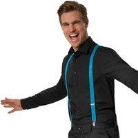 tectake Plain Trouser Braces in Blue