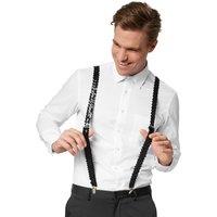 tectake Sequin Trouser Braces in Black