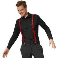 tectake Sequin Trouser Braces in Red