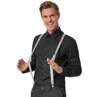 tectake Sequin Trouser Braces in Silver