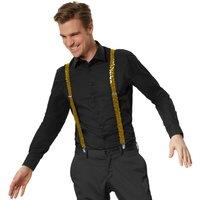 tectake Sequin Trouser Braces in Gold
