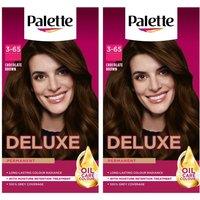 Schwarzkopf Deluxe Creme Colouration 3-65 Chocolate Brown 'Hair Dye', 2 Pack