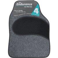 JVL Endurance Car Mat Set - Grey | Size: 45 cm x 70 cm