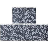 JVL Mega Doormat & Runner - Branches in Blue | Size: 150 cm x 100 cm