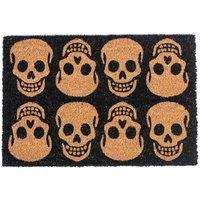 Nicola Spring Halloween Coir Door Mat - 60 x 40cm - Skulls | Size: 40 cm x 60 cm