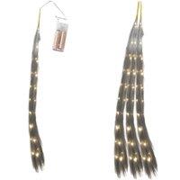 Shatchi 110cm Prelit Pampas Grass Hanging Decoration with Warm White LEDs in Grey