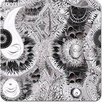Warren Reed - Designer Abstract Moon & Sun Coasters - Set of 4 in Grey