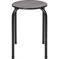 Harbour Housewares Metal Stacking Stool - Matt White in Black