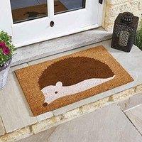 Marco Paul Brown Coir Hedgehog Nonslip Doormat 75x45cm | Size: 45 cm x 75 cm