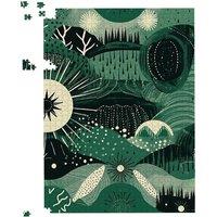 Warren Reed - Designer Abstract Green Moon Jigsaw Puzzle | Size: 1000 Pieces