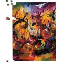 Warren Reed - Designer Abstract Halloween Painting Jigsaw Puzzle in Orange | Size: 500 Piece