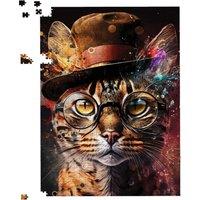 Warren Reed - Designer Bengal Cat With Glasses Splashart Jigsaw Puzzle | Size: 1000 Pieces