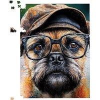 Warren Reed - Designer Border Terrier Dog Splashart Jigsaw Puzzle | Size: 500 Piece