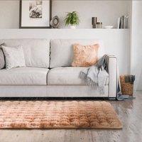 New Edge Blinds Deluxe Fur Rug in Tan | Size: 80 cm x 150 cm