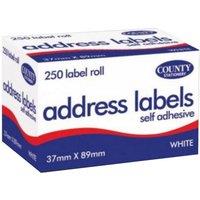 County Stationery White Self Adhesive Address Labels (Pack of 250)