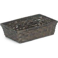 Red Hamper Small Black Painted Bamboo Serving Tray in Brown | Size: Large