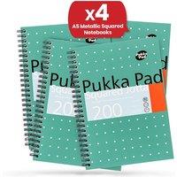 Pukka Pad A5 Metallic Squared - Pack of 4