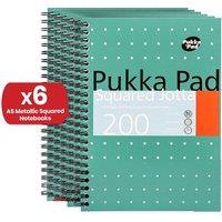 Pukka Pad A5 Metallic Squared - Pack of 6