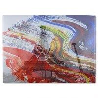 Benjamin Tate Design Paris In Paint Glass Chopping Board in Natural