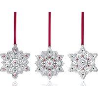 Silver Editions Set of 3 mini snowflakes in Silver
