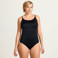 Lands' End Women's Plus Tugless Thin Strap Swimsuit, High Leg in Black | Size: 24