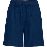 Lands' End Women's Pull On Linen Shorts in Navy | Size: Large