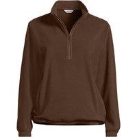 Lands' End Women's Womens Petite Anyweather Fleece Quarter Zip Pullover in Brown | Size: 16-18