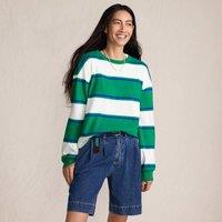 Lands' End Women's Long Sleeve Mariner Crew Neck Top in Green | Size: 10-12