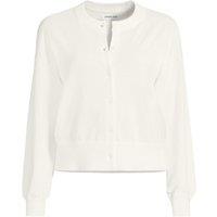 Lands' End Women's Plus Fine Gauge Cropped Cotton Cardigan in Ivory | Size: 20-22