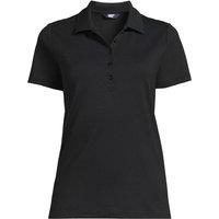 Lands' End Women's Petite Supima Cotton Polo Shirt in Black | Size: 14-16